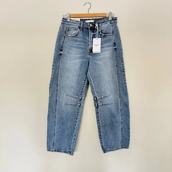 Vervet Blue Women's Kate Barrel Fit Jeans - Light Blue - Picture 3 of 16